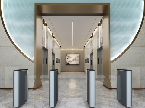 modern elevator hall