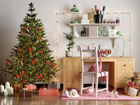 Modern Desk School Supplies Christmas Tree