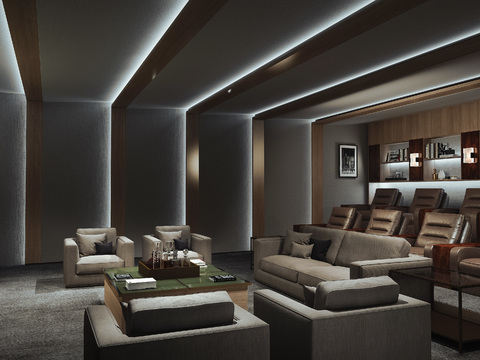 Home theater audio-visual room