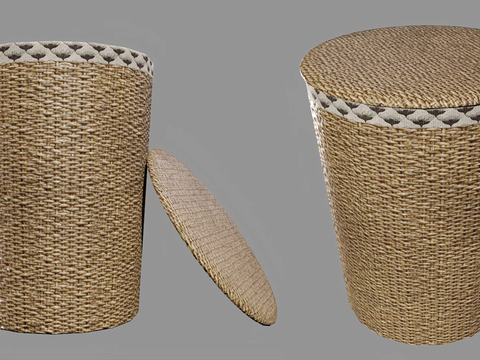 Nordic Rattan Laundry Basket Storage Basket Free