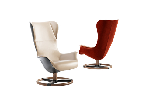 Giorgetti Modern Leather High Back Chair