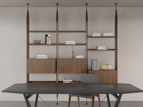 Cassina bookshelf desk and chair