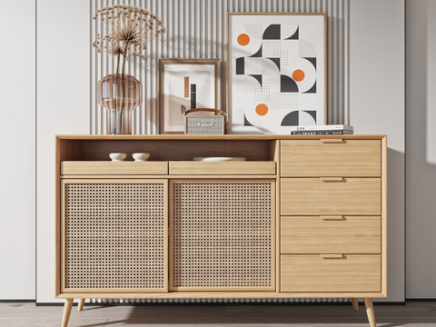 Nordic Solid Wood Sideboard