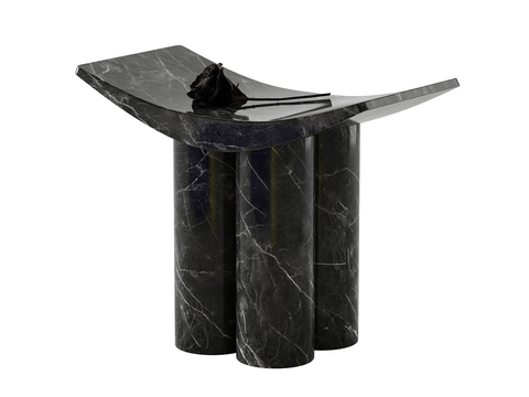 Modern Minimalist Affordable Luxury Style Marble Stool Free