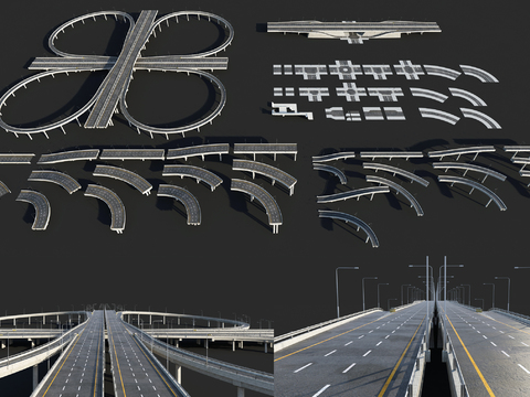 modern overpass road highway