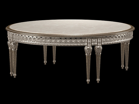 Simple European Affordable Luxury Style Creative Carved Dining Table Free