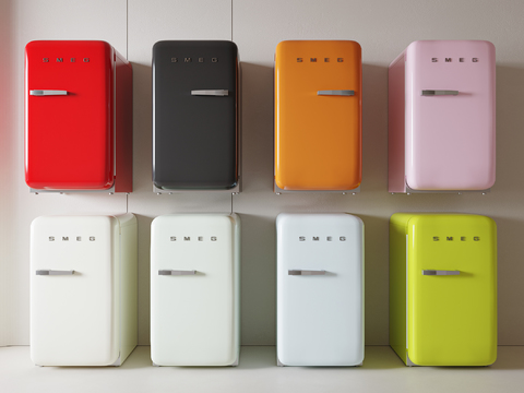 smeg color mini fridge