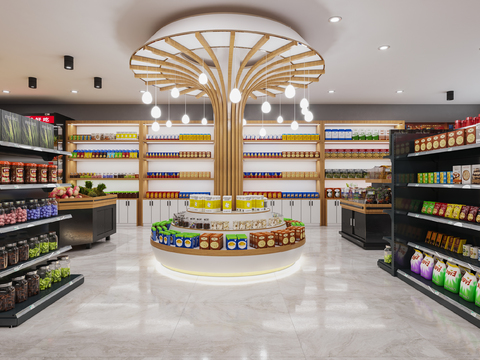 Modern Mall&Supermarket snack area fruit and vegetable area