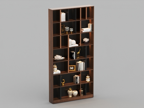 Modern Affordable Luxury Style Solid Wood Stainless Steel Bookcase Free