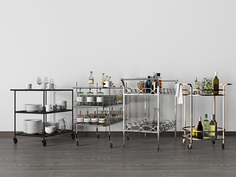 Modern beverage cart for dining