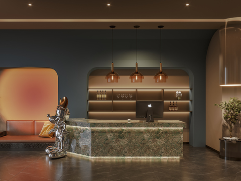 Modern Western Restaurant Front Desk