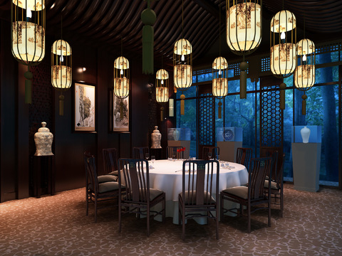 New Chinese Restaurant Room psd