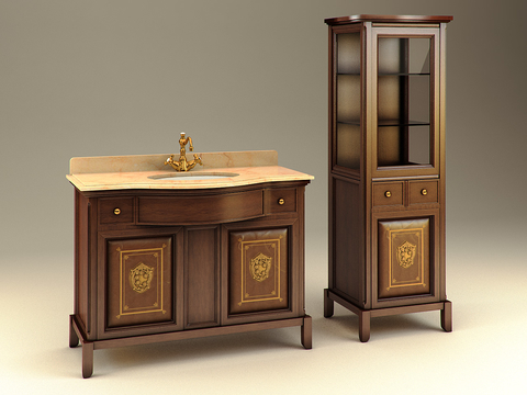 American Affordable Luxury Style Bathroom Cabinet Free