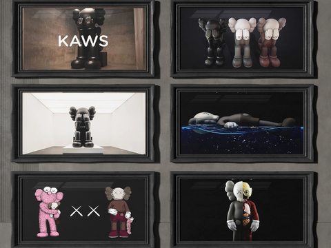 Modern KAWS Decorative Hanging Painting