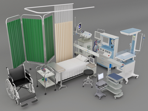 Modern hospital bed medical equipment