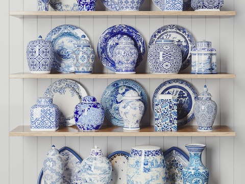 New Chinese-style Blue and White Porcelain Porcelain