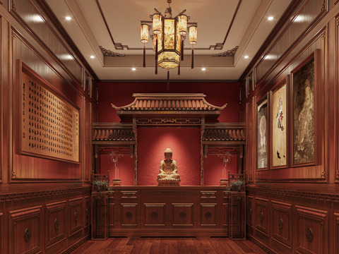 Chinese Buddhist Temple Ancestral Hall