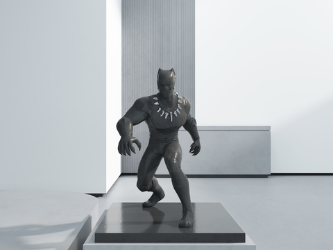 Modern Marvel Panther Sculpture