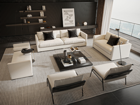 Meridiani White Sectional Sofa