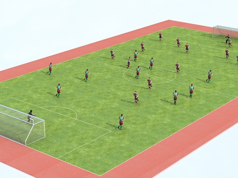 Modern outdoor football field