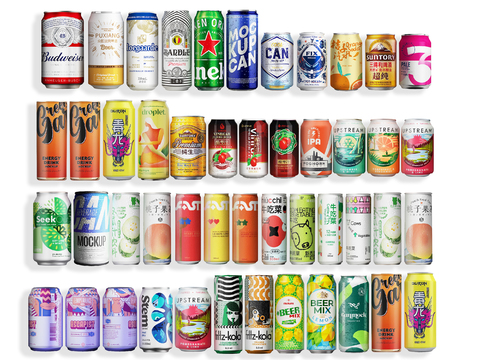 Beer beverage cans