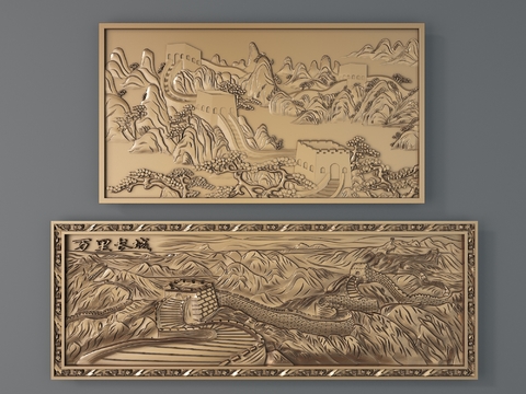 New Chinese Metal Great Wall Relief