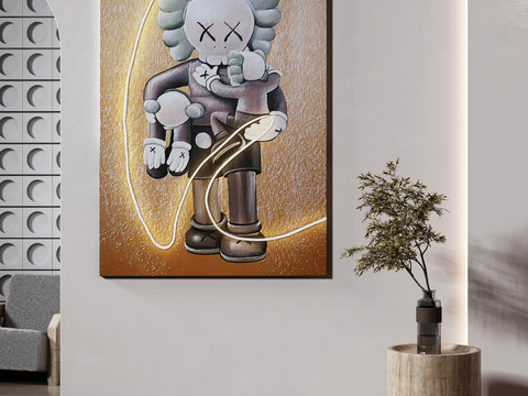 Modern KAWS Decorative Painting