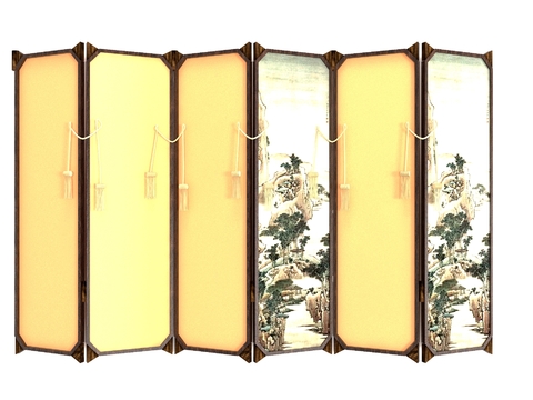 Neo-Chinese Style screen partition free