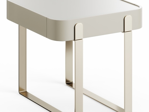 Fendi modern beige bedside table