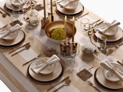 Modern cutlery plate cutlery combination