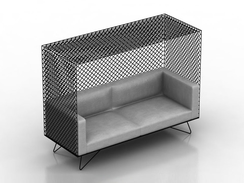 Modern minimalist iron net fabric outdoor sofa free