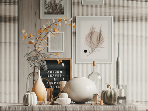 Nordic Ceramic Vase Flower-arranging Pumpkin Ornaments