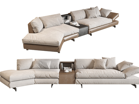 Poliform beige corner sofa