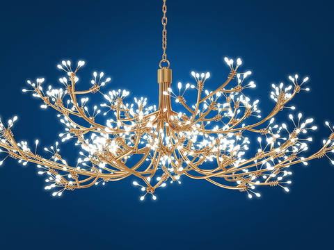 Modern Metal Branch Chandelier Free