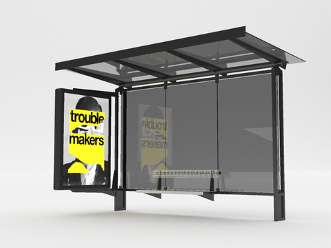 Modern bus station platform awning free