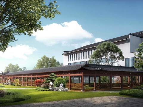 Neo-Chinese Style pavilion pavilion psd