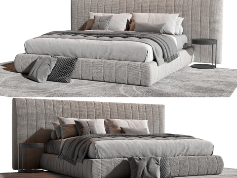 Molteni & C Modern Fabric Double Bed