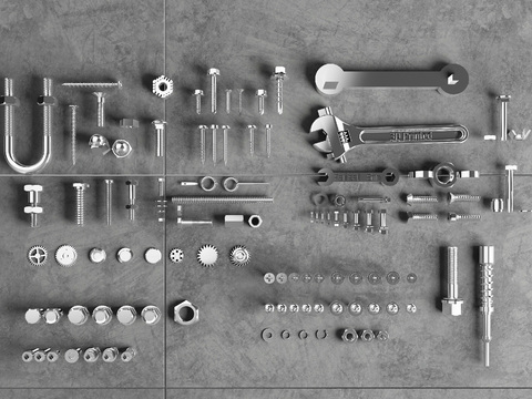 Industrial air wrench nut tool combination