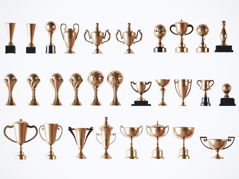 Modern Metal Trophy Ornaments