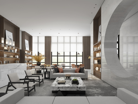 Li Yizhong Designs Weinan Vanke City Reception Room