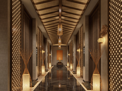 Southeast Asia SPA Club Corridor