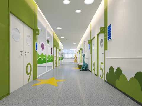 Pediatric Hospital Clinic Corridor