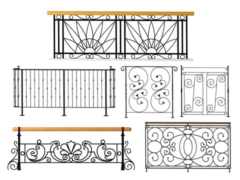 European-style stair handrail guardrail