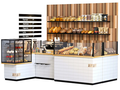 Modern Bread Counter Display Cabinet