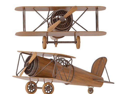 Nordic Log Propeller Plane Toy