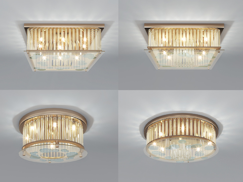 Modern Crystal Ceiling Lamp Combo