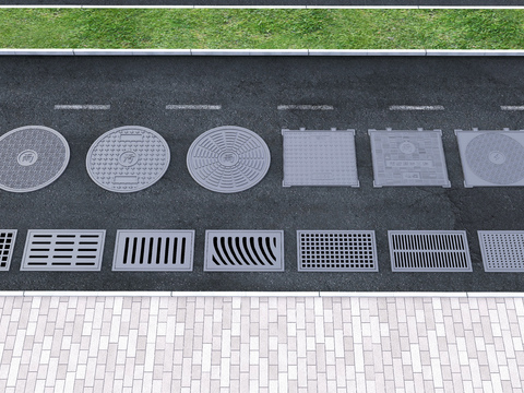 Outdoor manhole cover sewer drain outlet