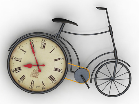 Modern Retro Bicycle Wall Clock Free