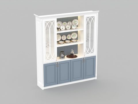 Jane European solid wood wine cabinet for free