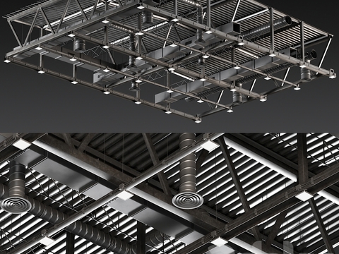 Industrial wind stage steel frame ceiling pipe